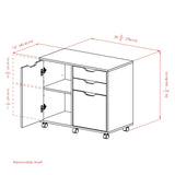 Winsome Wood Halifax Black 3-Drawer 30.71-in File Cabinet