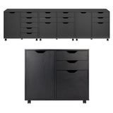Winsome Wood Halifax Black 3-Drawer 30.71-in File Cabinet