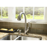 Delta Ashton Stainless 1-Handle Deck-Mount Pull-Down Handle Kitchen Faucet (Deck Plate Included)