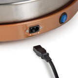 3.75 L Stainless Steel Lazy Susan Warming Tray with 4 Crocks