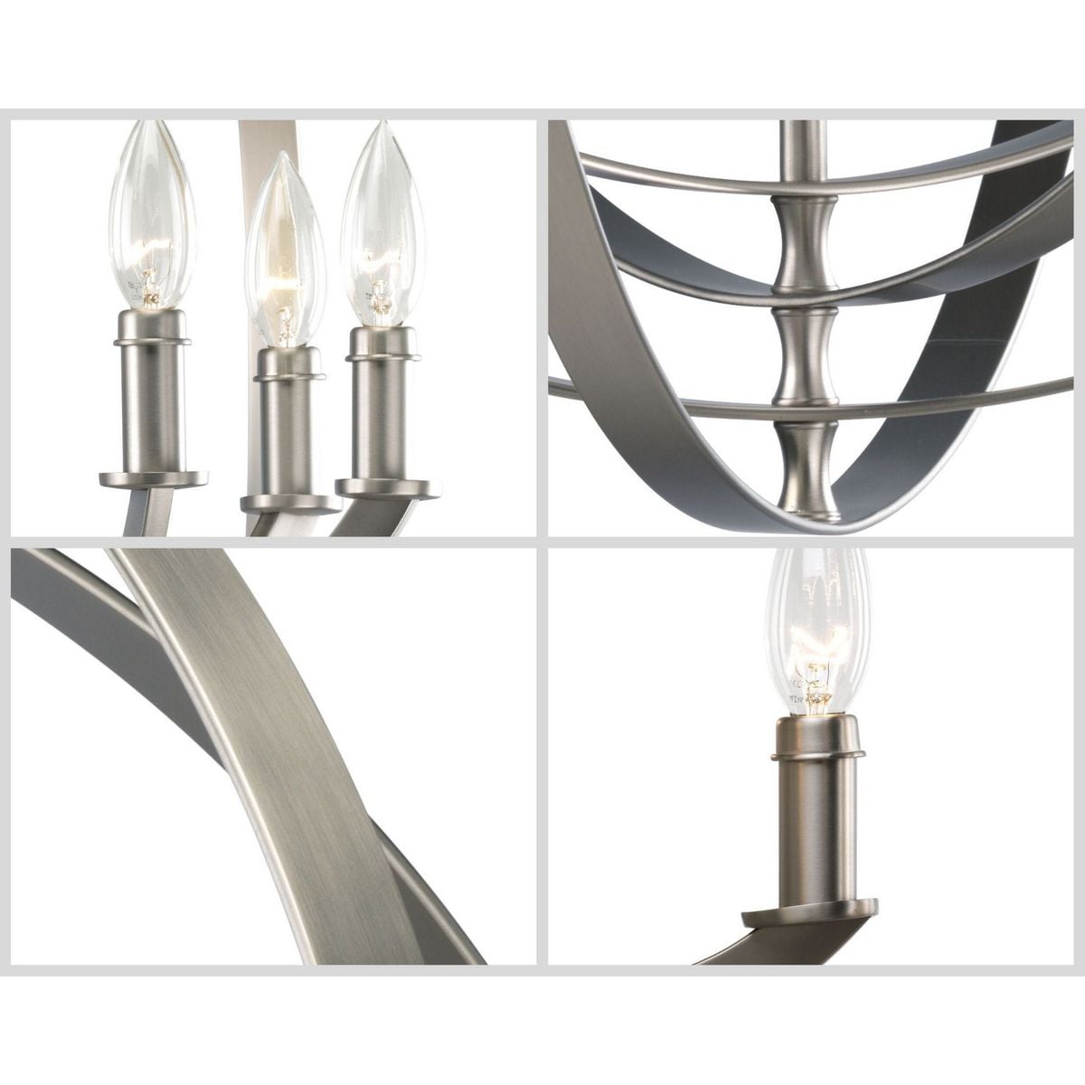 Progress Lighting Equinox 6-Light Gray Transitional Chandelier