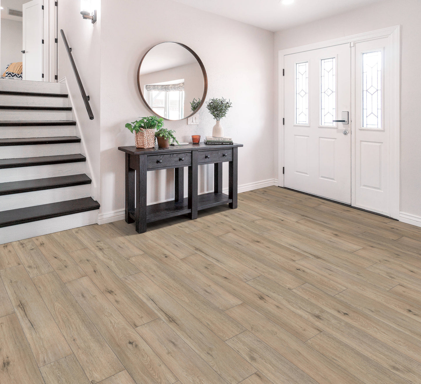 Shaw Parallax HD Plus Swan Brown 20-mil x 7-in W x 48-in L Waterproof Interlocking Luxury Vinyl Plank Flooring (18.91-sq ft/ Carton)