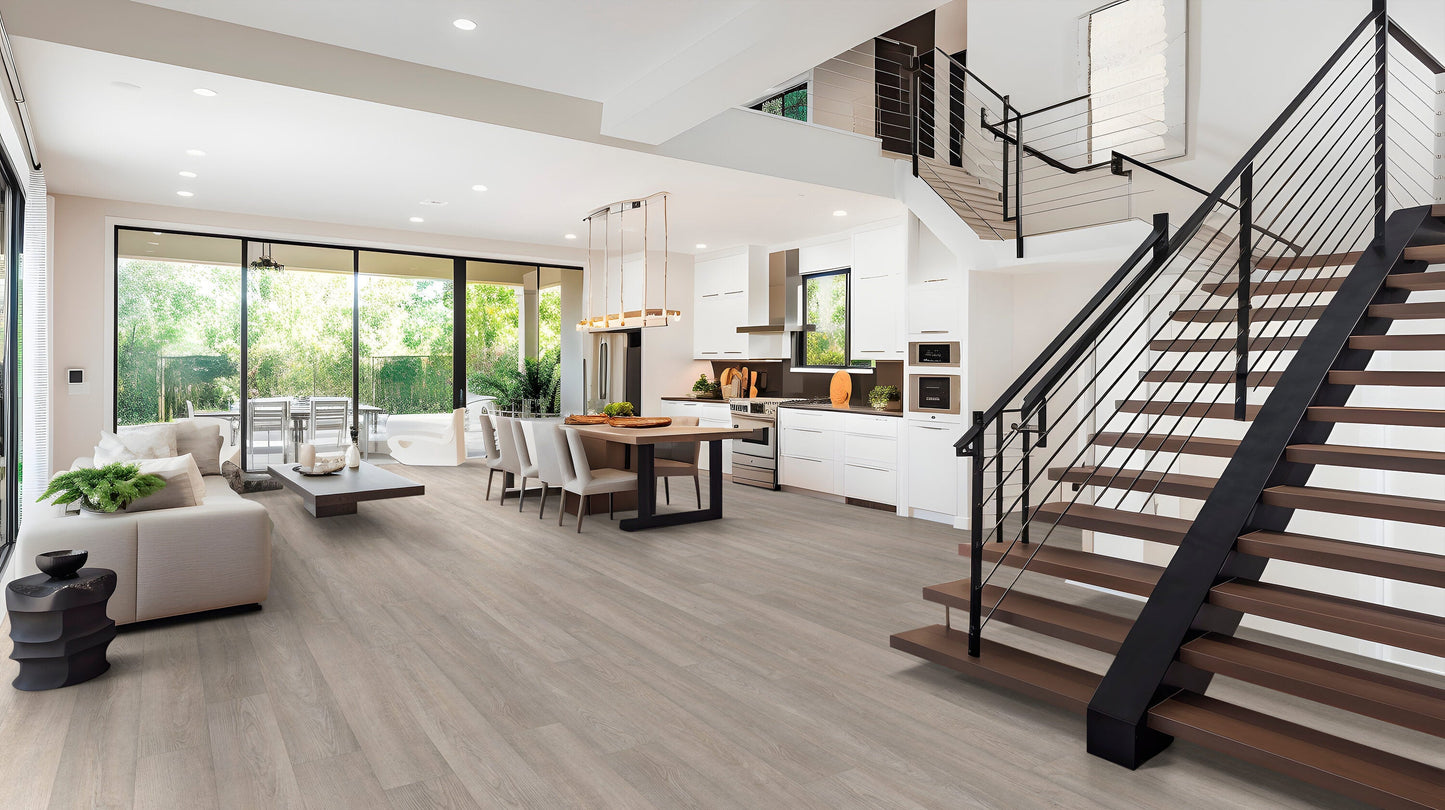 Shaw Parallax HD Plus Sapling Gray 20-mil x 7-in W x 48-in L Waterproof Interlocking Luxury Vinyl Plank Flooring (18.91-sq ft/ Carton)