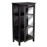 Winsome Wood Poppy Transitional Black Wood Curio Cabinet