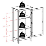 Winsome Wood Poppy Transitional Black Wood Curio Cabinet