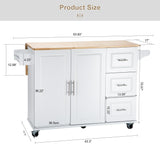 Miki Shinly White Mdf Base with Mdf Top Rolling Kitchen Island (17-in x 53.93-in x 36.22-in)