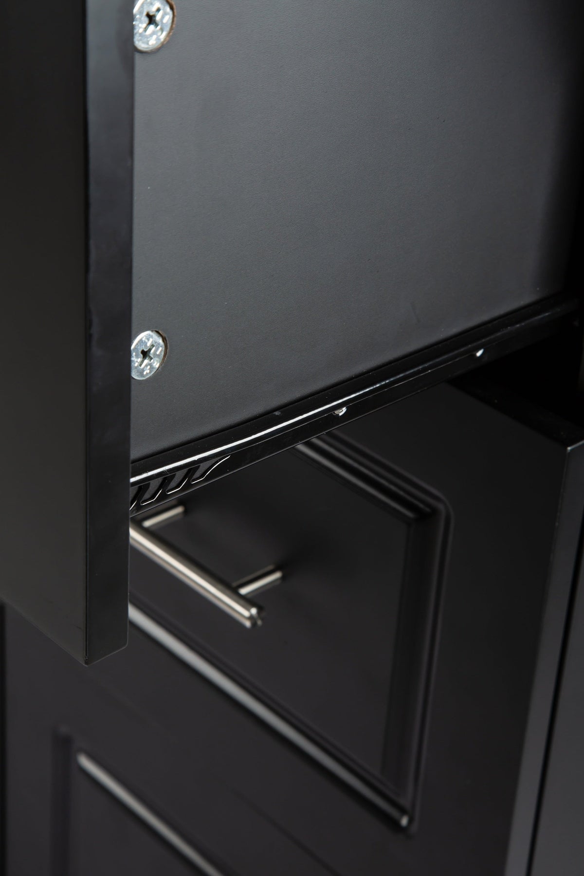 Miki Shinly Black Mdf Base with Mdf Top Rolling Kitchen Island (17-in x 53.93-in x 36.22-in)