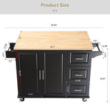 Miki Shinly Black Mdf Base with Mdf Top Rolling Kitchen Island (17-in x 53.93-in x 36.22-in)