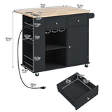 Miki Shinly Black Mdf Base with Mdf Top Rolling Kitchen Island (29.33-in x 39.8-in x 33.7-in)