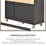Miki Shinly Black Mdf Base with Mdf Top Rolling Kitchen Island (29.5-in x 52.76-in x 36.81-in)