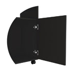 Miki Shinly Black Mdf Base with Mdf Wood Top Rolling Kitchen Cart (23.6-in x 14.96-in x 38.5-in)