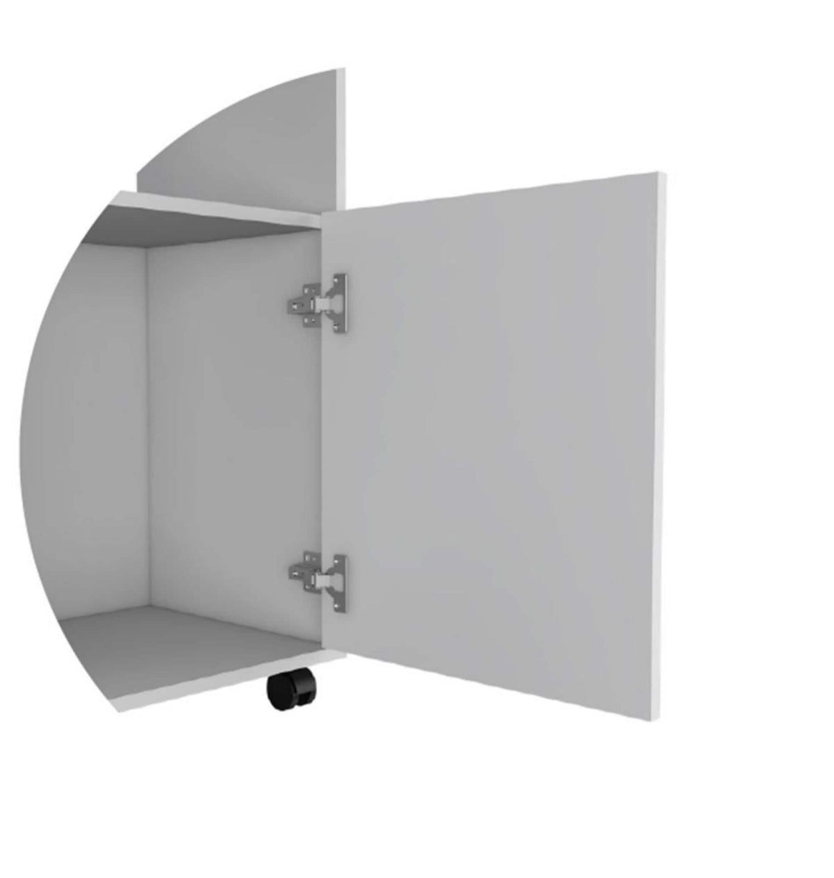 Miki Shinly White Mdf Base with Mdf Top Rolling Kitchen Cart (23.6-in x 14.96-in x 38.58-in)