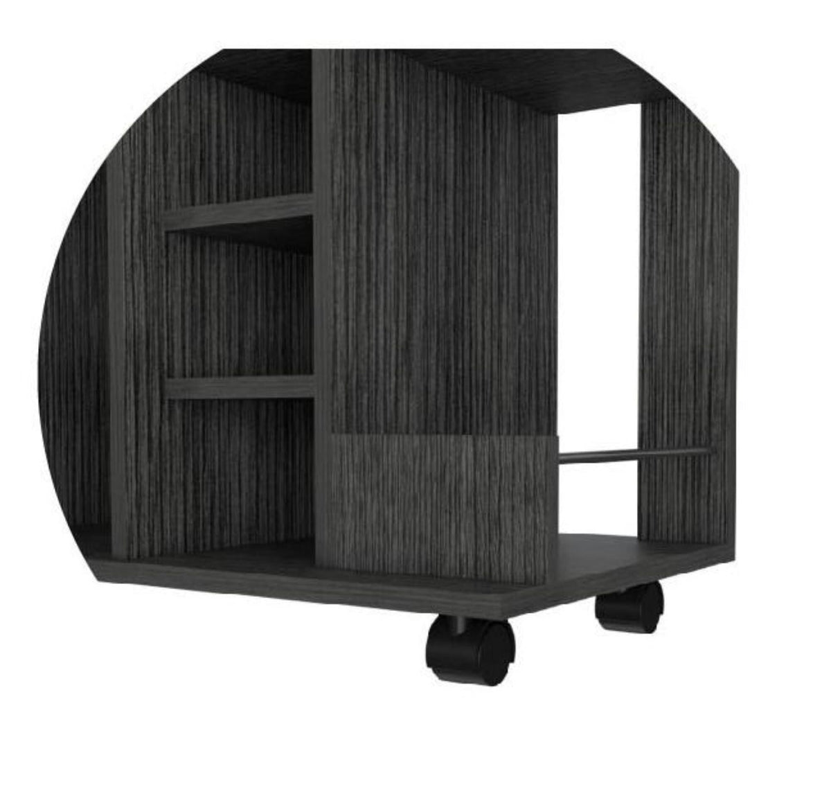 Miki Shinly Black Mdf Base with Mdf Black Granite Top Water Jug Cart (23.62-in x 14.76-in x 32.32-in)