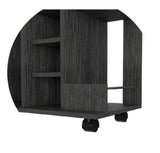 Miki Shinly Black Mdf Base with Mdf Black Granite Top Water Jug Cart (23.62-in x 14.76-in x 32.32-in)