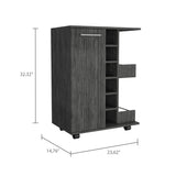 Miki Shinly Black Mdf Base with Mdf Black Granite Top Water Jug Cart (23.62-in x 14.76-in x 32.32-in)