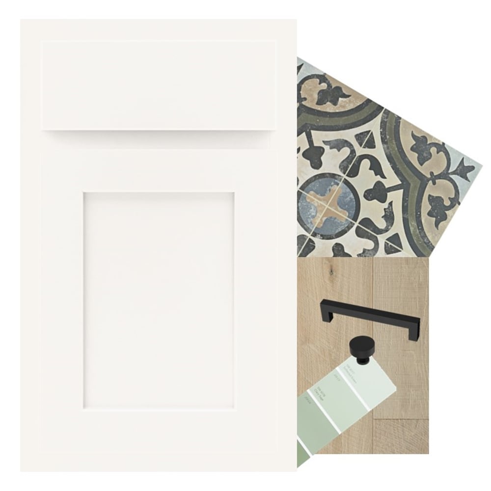 Diamond Express Jamestown 21-in W x 34.5-in H x 24-in D White Partial Overlay 3-Drawer Base Fully Assembled Plywood Cabinet (Recessed Panel Shaker Style)