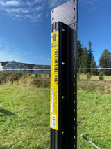 Lifetime Steel Post 7-ft H x 4-in W Black Steel Post and Rail Yard Line Fence Post