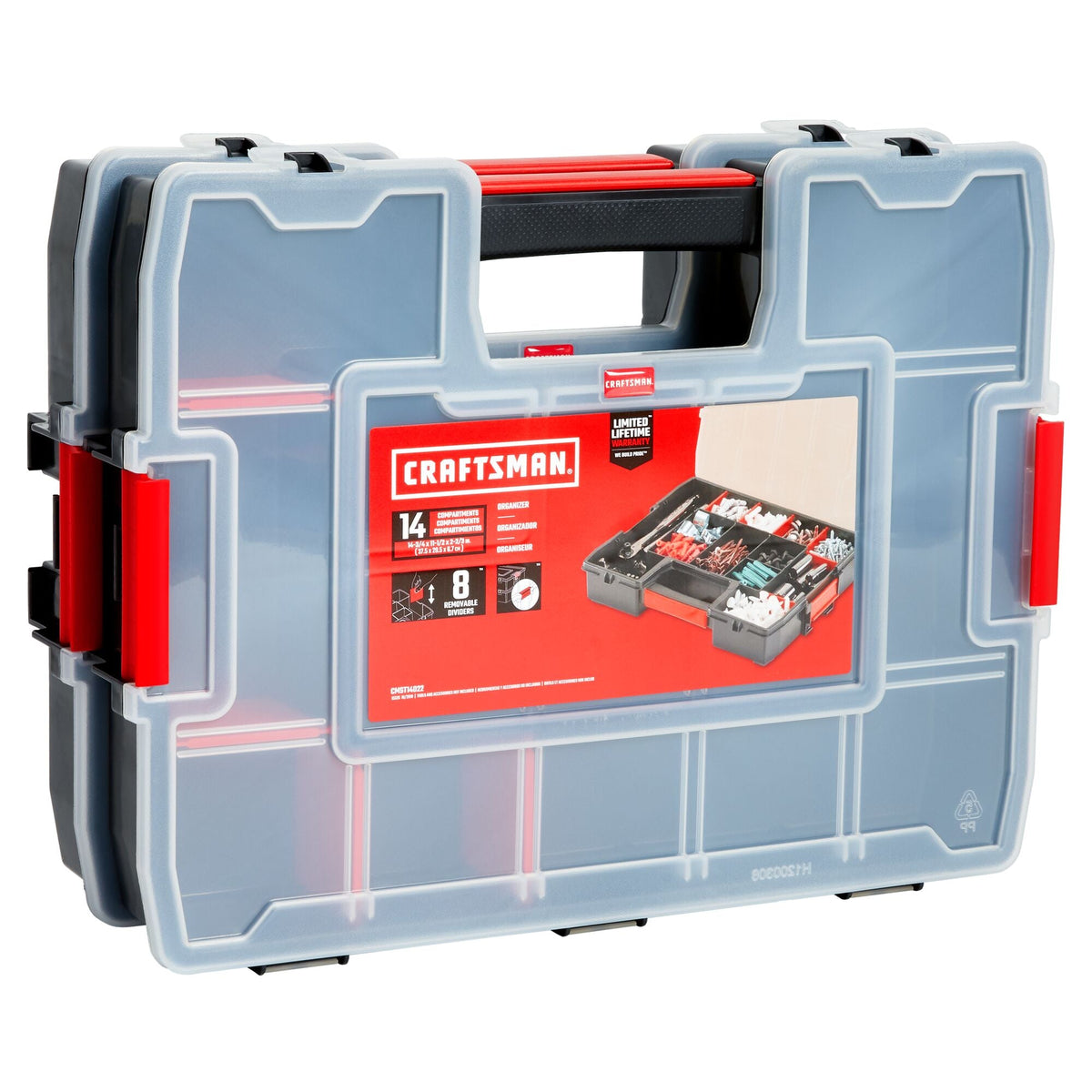 CRAFTSMAN 2-Pack 14-Compartment Plastic Small Parts Organizers