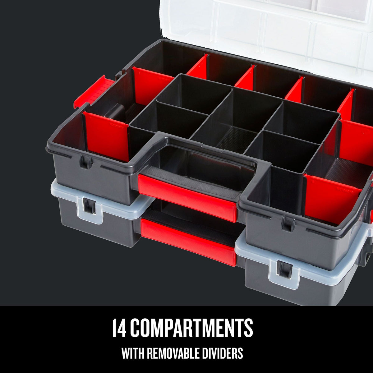 CRAFTSMAN 2-Pack 14-Compartment Plastic Small Parts Organizers