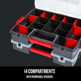 CRAFTSMAN 2-Pack 14-Compartment Plastic Small Parts Organizers