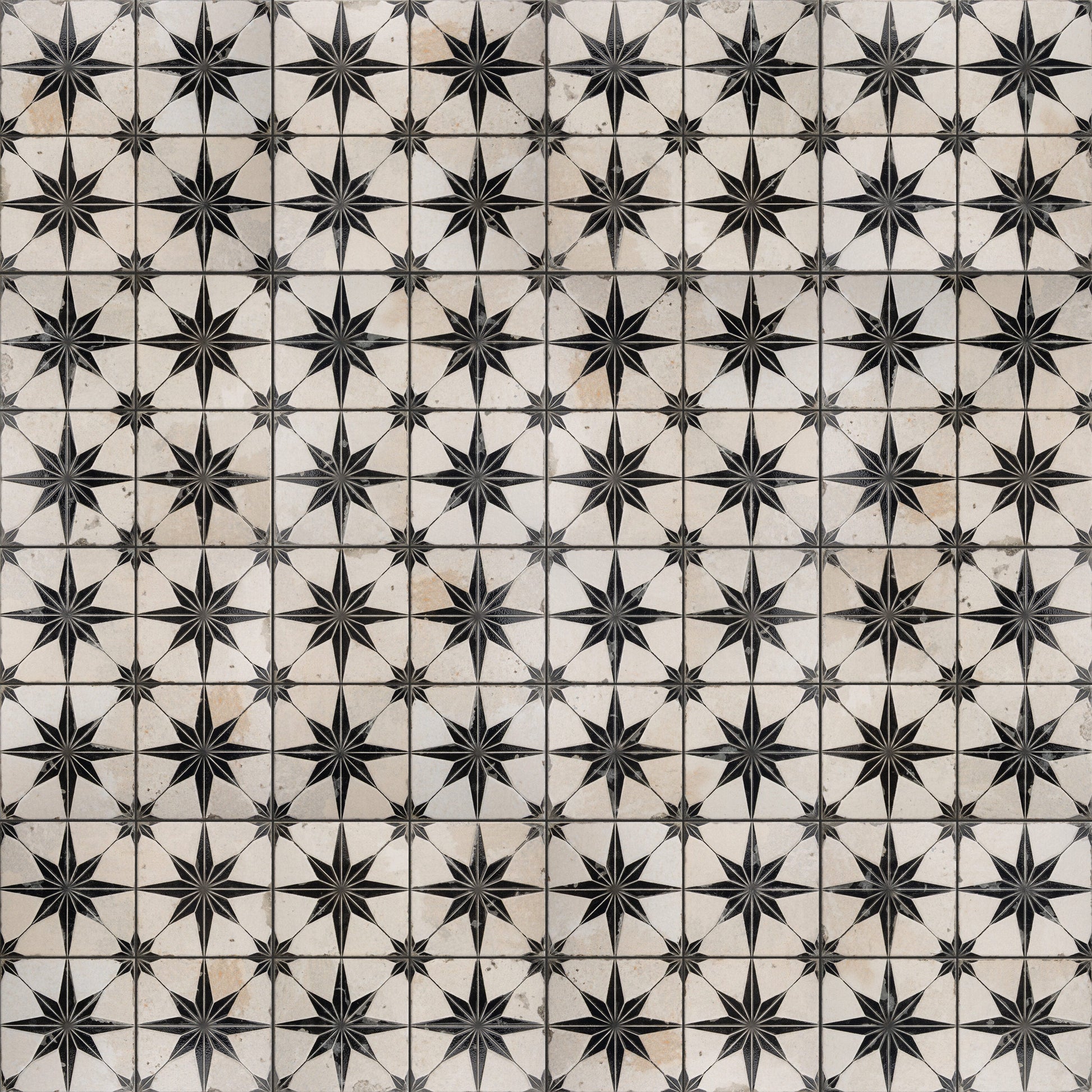 Affinity Tile Kings Star Luxe Nero 18-in x 18-in Multi-finish Ceramic Patterned Floor and Wall Tile product image