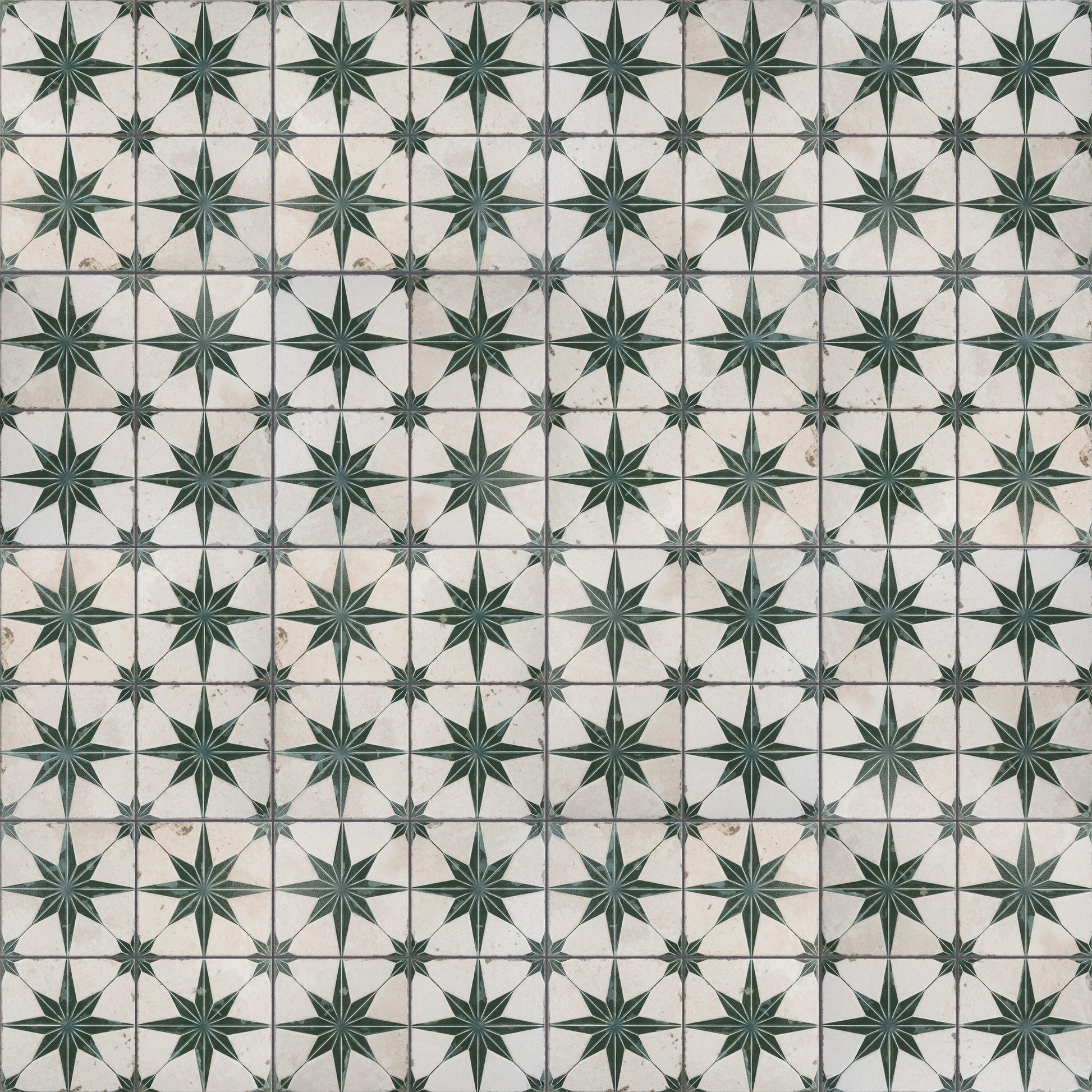 Affinity Tile Kings Star Luxe Sage 18-in x 18-in Multi-finish Ceramic Patterned Floor and Wall Tile product image