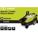 Sun Joe 2030 PSI 1.76 GPM 14.5 Amp Electric Pressure Washer