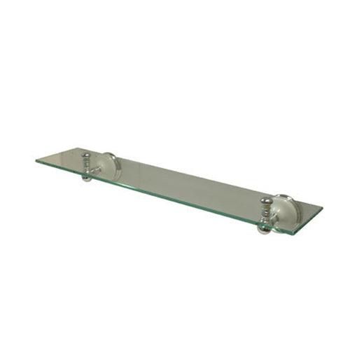 Kingston Brass Victorian Polished Chrome 1-Tier Brass Wall Mount Bathroom Shelf