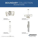 Progress Lighting Boundary 4-Light Matte Black Modern/Contemporary Chandelier