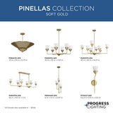 Progress Lighting Pinellas 3-Light White Plaster Modern/Contemporary Opal Glass Tiered Medium Hanging Pendant Light