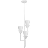 Progress Lighting Pinellas 3-Light White Plaster Modern/Contemporary Opal Glass Tiered Medium Hanging Pendant Light