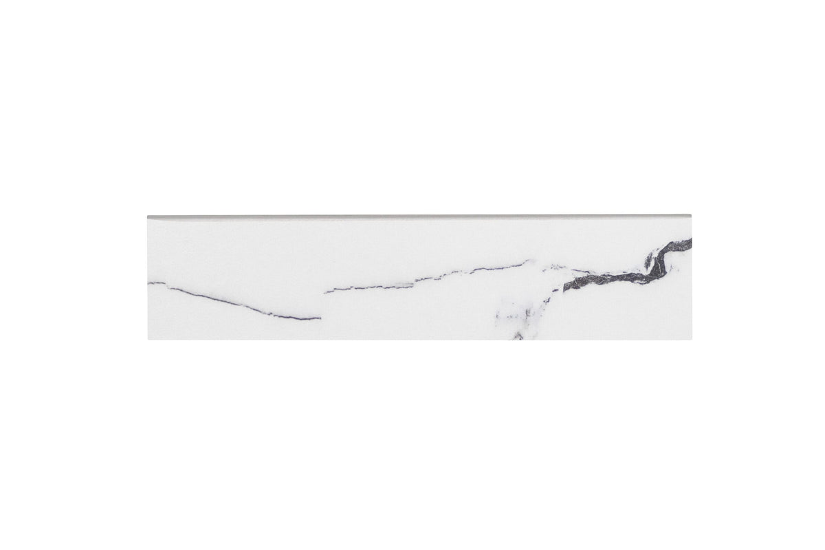 allen + roth White 3-in x 12-in Matte Porcelain Marble look Floor and Wall Tile product image