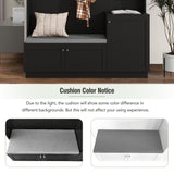 SINOFURN Modern 59-in Black Wood Hall Tree