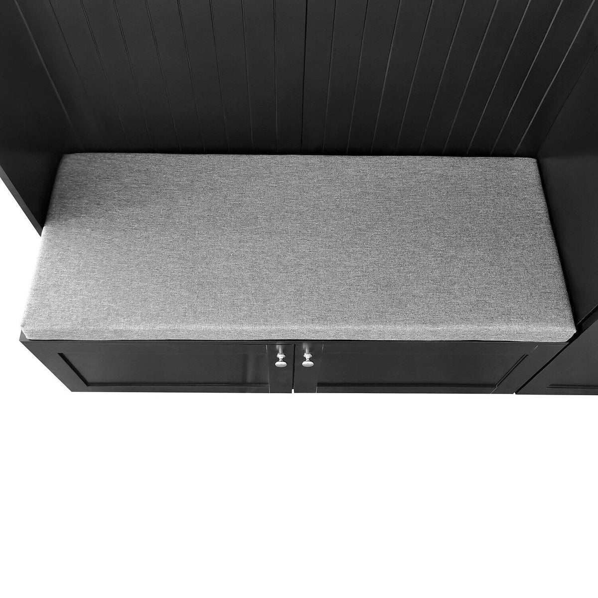 SINOFURN Modern 59-in Black Wood Hall Tree