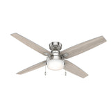 Hunter Crossfield LED 54-in Brushed Nickel Indoor Ceiling Fan with Light Kit, 4-Blade