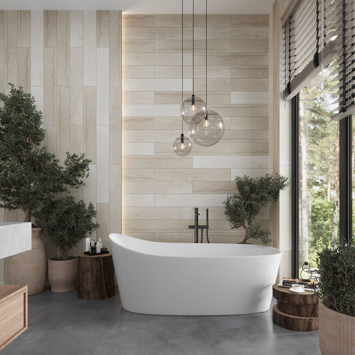 Apollo Tile Beige 8-in x 48-in Matte Porcelain Marble Look Tile (13.054-sq. ft/ Carton)