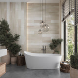 Apollo Tile Beige 8-in x 48-in Matte Porcelain Marble Look Tile (13.054-sq. ft/ Carton)