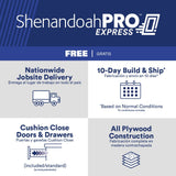 Shenandoah PRO Express Breckenridge 15-in W x 34.5-in H x 24-in D Stone Full Overlay 1-Drawer Base Fully Assembled Plywood Cabinet (Recessed Panel Shaker Style)