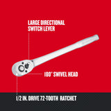 CRAFTSMAN 72-Teeth 3/8-in Drive Quick-Release Ratchet