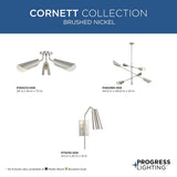 Progress Lighting Cornett 6-Light Brushed Nickel Modern/Contemporary Chandelier