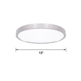 Project Source Adjustable Color Temperature 13-in Brushed Nickel LED Flush Mount Light