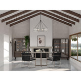 Progress Lighting Rivera 6-Light Matte Black Craftsman Chandelier
