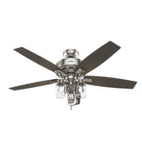 Hunter Lincoln Edison Style LED 52-in Brushed Nickel LED Indoor Ceiling Fan (5-Blade)
