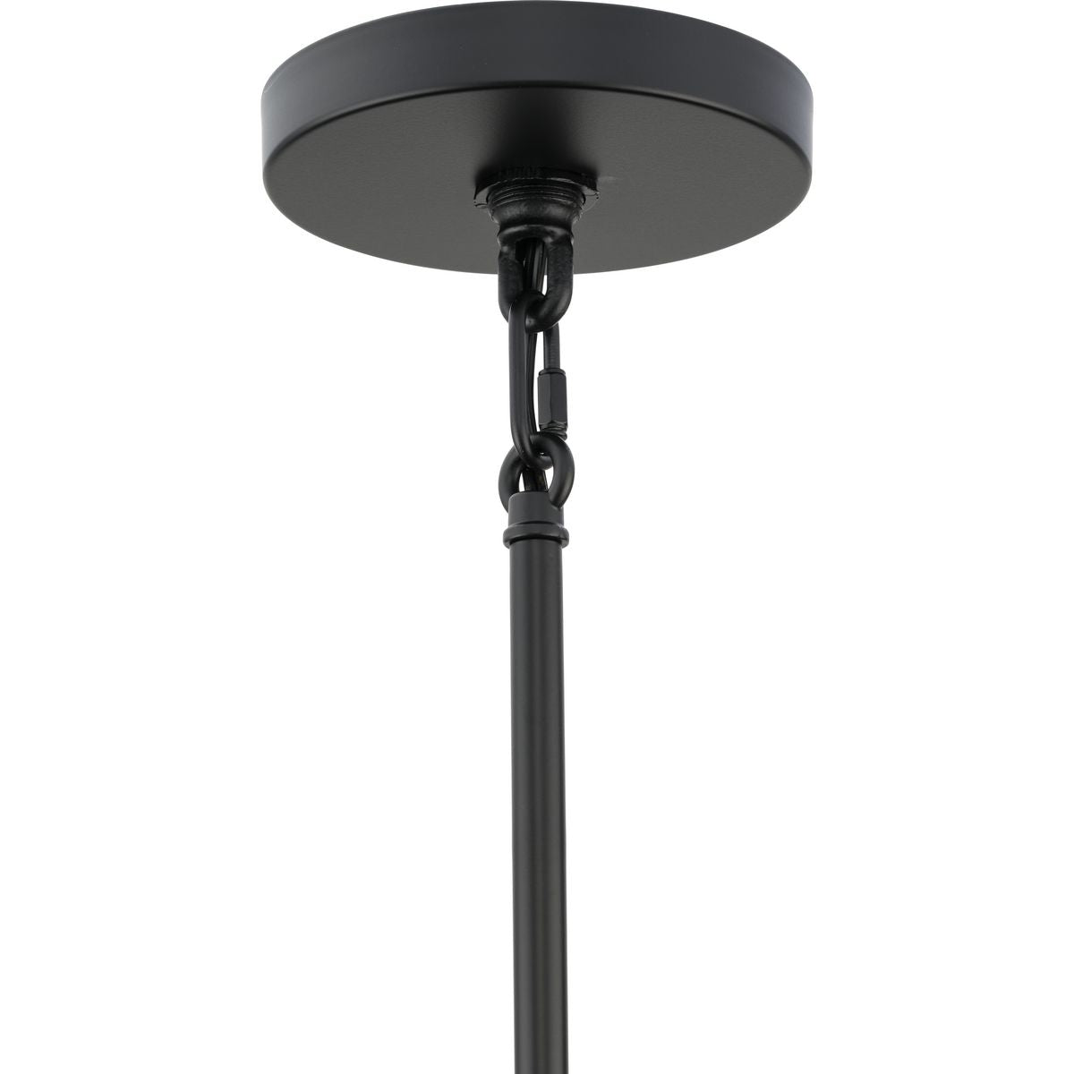 Progress Lighting Rivera 4-Light Matte Black Craftsman Chandelier