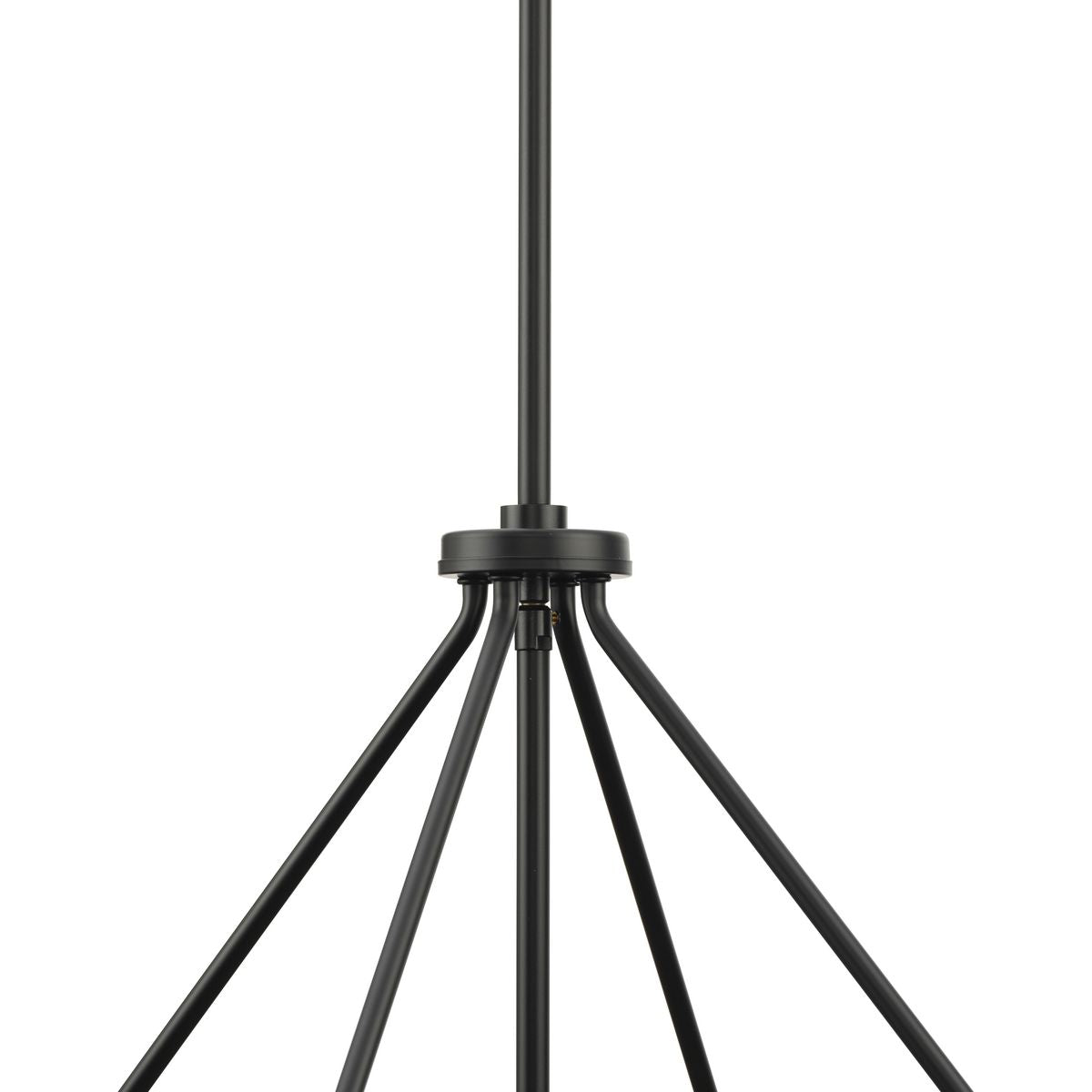Progress Lighting Rivera 6-Light Matte Black Craftsman Chandelier