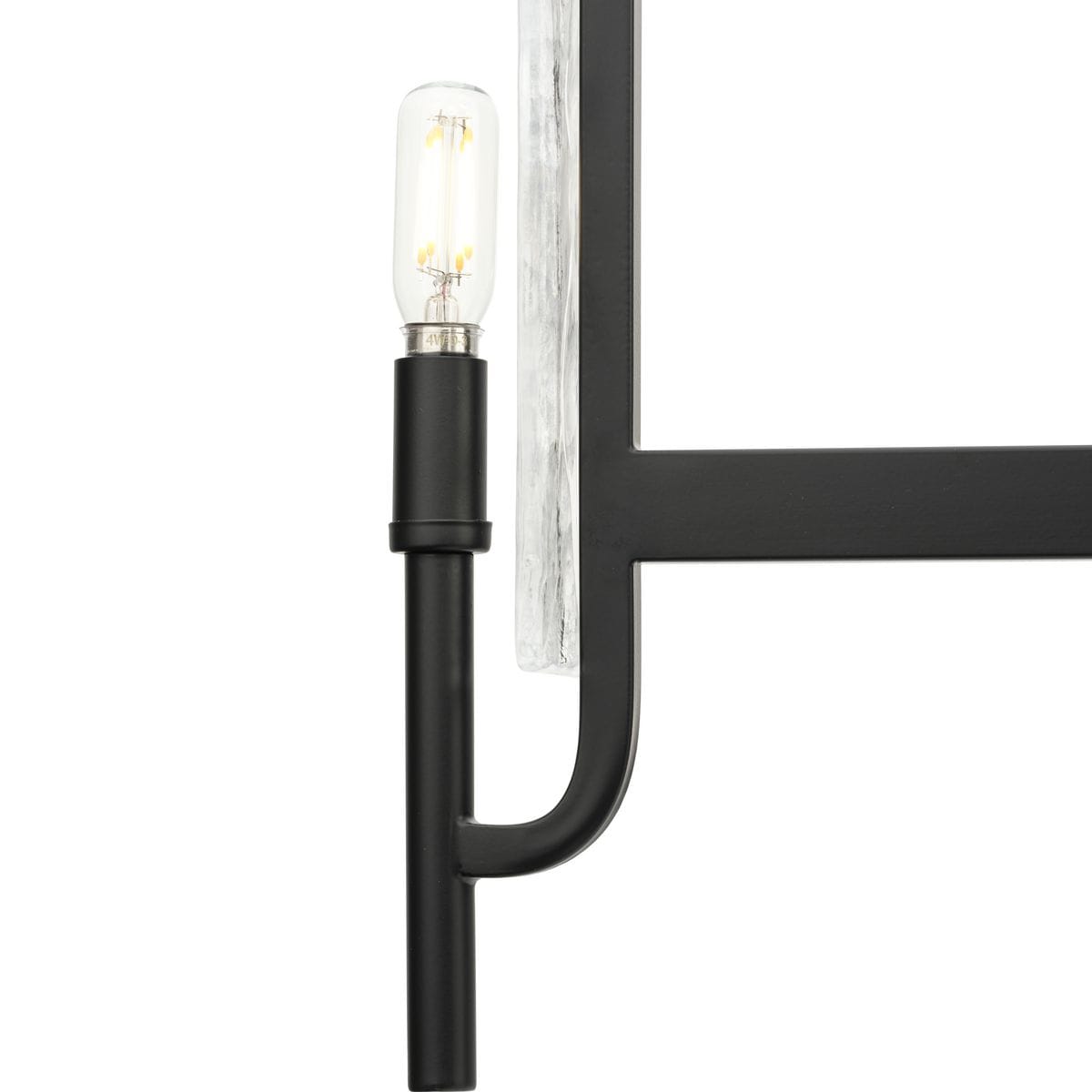 Progress Lighting Rivera 5-Light Matte Black Craftsman Chandelier