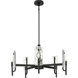 Progress Lighting Rivera 5-Light Matte Black Craftsman Chandelier