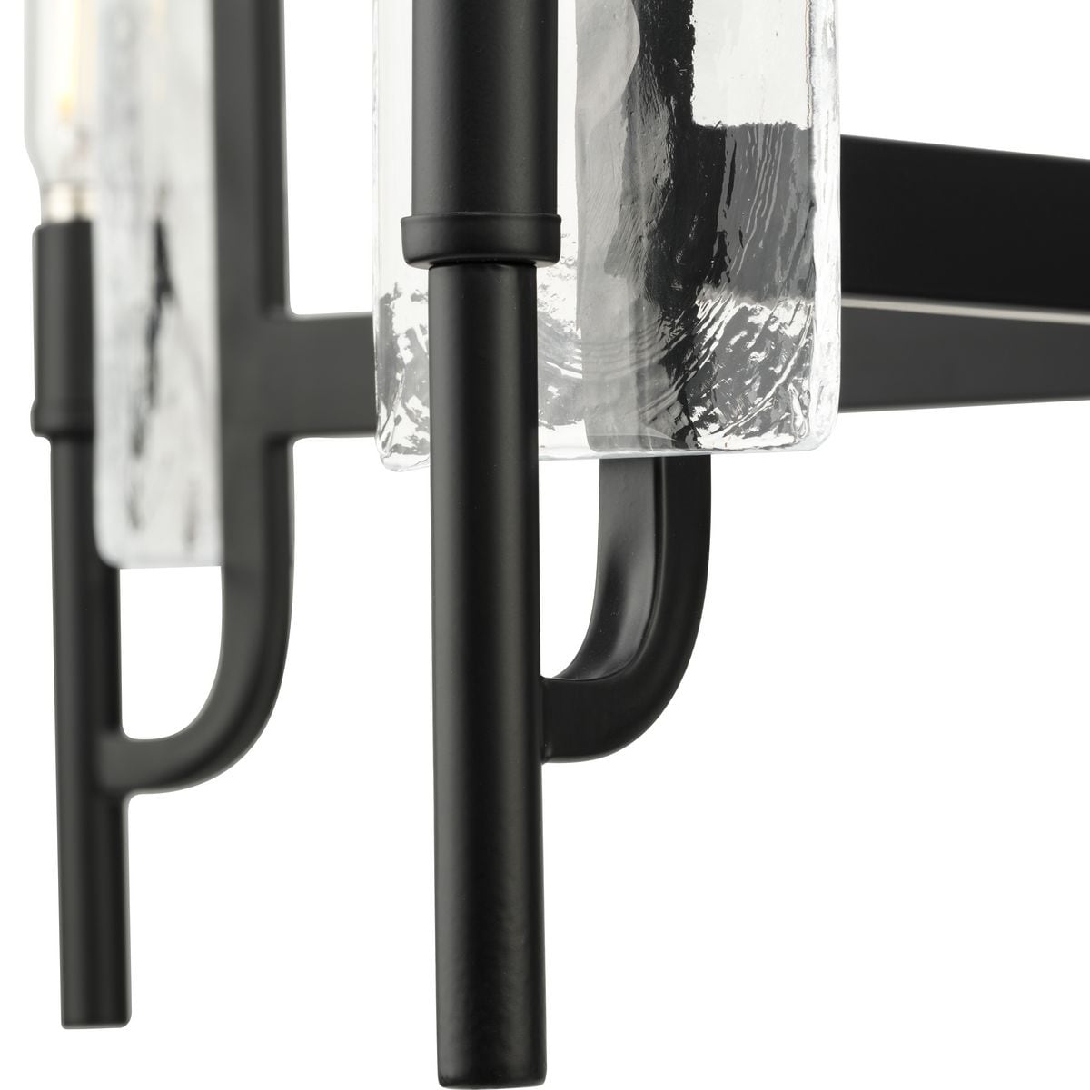 Progress Lighting Rivera 5-Light Matte Black Craftsman Chandelier