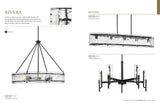 Progress Lighting Rivera 6-Light Matte Black Craftsman Chandelier
