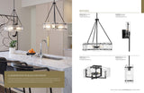 Progress Lighting Rivera 5-Light Matte Black Craftsman Chandelier